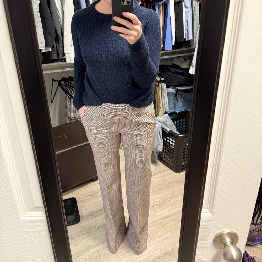 Theory Demetria 2 Multi Window Check Portland pant. Size 10
